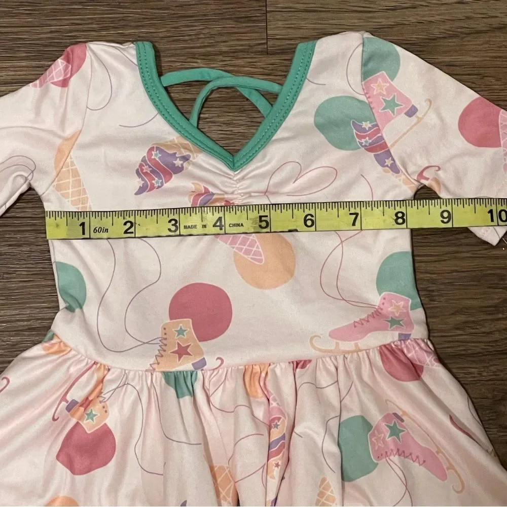 Dot Dot Smile 2 Holiday Ballerina Dresses and Matching Leggings Pink Yellow 6-12